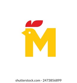 Letter M Chick logo icon vector template.eps