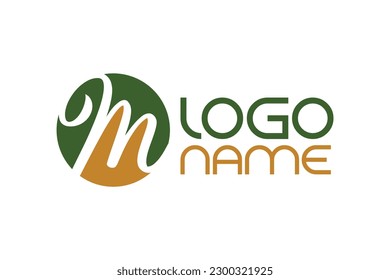 Letra M con concepto de círculo. Muy adecuado para el símbolo, logotipo, nombre de la empresa, nombre de marca, nombre personal, icono y muchos más.