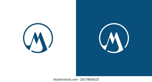 Logo-Design Buchstabe M Kreis