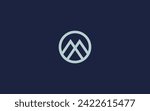 letter m with circle logo icon design vector design template inspiration