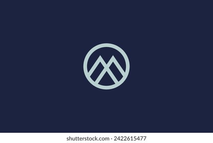 letter m with circle logo icon design vector design template inspiration