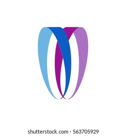 letter m circle logo vector