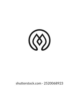 letter M Or M Circle Letter Logo, for your elegant business