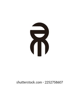 Letter A and M circles geometric simple symbol logo vector