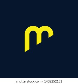 letter M Clean and Minimal Initial Based Logo Design