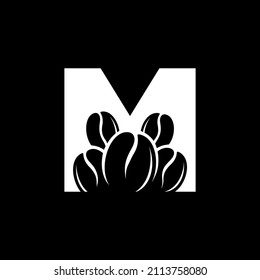 Letter M Coffee Logo Design Template Inspiration, Vector Illustration.