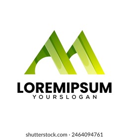 letter M colorful logo design 