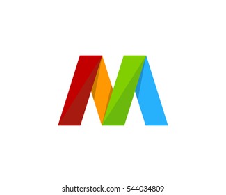 Letter M Colorful Logo Design Template Element