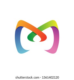 Letter M Colorful Logo Vector