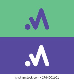 Letter M with Communication tower.