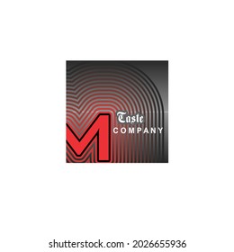 letter M COMPANY text vector logo, For free design.