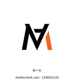 letter M and A concepts ready to use, MA icon, creative initials letter symbol