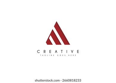 Letra M Arquitetura de construção Edifício Logo. Elemento de modelo de design de logotipo de vetor plano