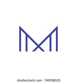 letter m construction design logo vector