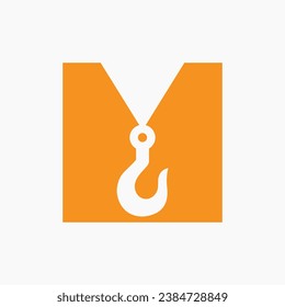 Buchstabe M Kransymbol für das Zeichen des Bauzeichens
