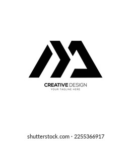 Letra M Un diseño de logotipo plano creativo