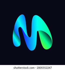 Buchstabe m kreativer Logo-Design-Vektorgrafik