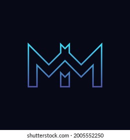 vector de diseño de logotipo creativo de letra m