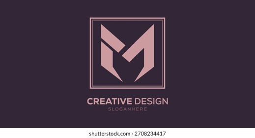 Letter M creative logo design inspirasion template.