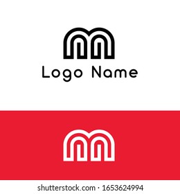 Carta M creativo estilo minimalista moderno logotipo de signos perfecto para cualquier logotipo de empresa