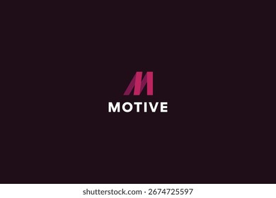 Letter M kreatives modernes rotes Farbtechnologie-Logo