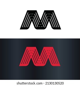 Diseño de logotipo de vectores modernos creativos de la letra M