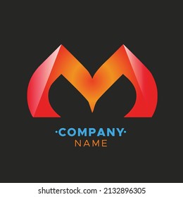 Letter M Creative Unique Modern Vector Logo Design