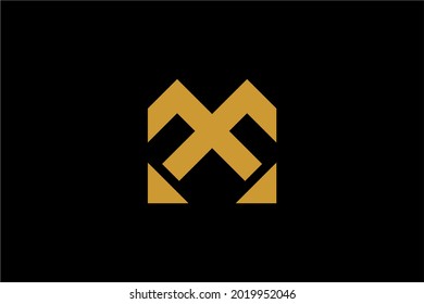 Letter M and cross logo design vector. Monogram M logo symbol.