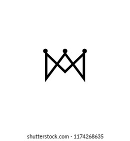 Letter M crown icon logo vector design template illustration eps 10ckground