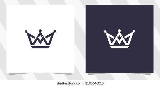 letra m con diseño de logotipo de la corona