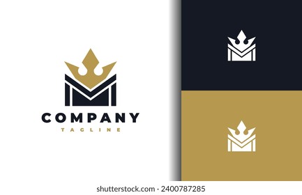 letter M crown luxury logo