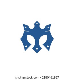 diseño del logotipo del vetor de la corona de letra M