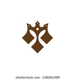 letter M crown vetor logo design