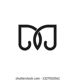 letter m curves loop line geometric logo