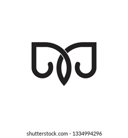 letter m curves loop line geometric logo