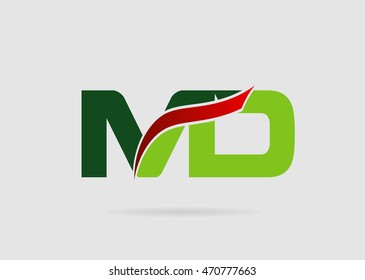 Letter M and D logo
