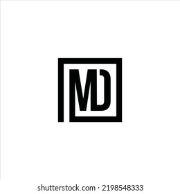 Letter M D Logo Vector Template Stock Vector (Royalty Free) 2198548333 ...