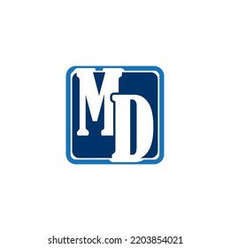 Letter M D Logo Vector Design Stock Vector (Royalty Free) 2203854021 ...