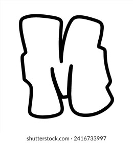 Letter M decorative street font vector design illustration 