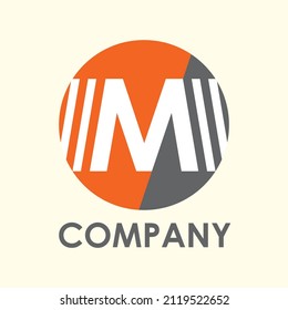 Diseño de letra M en negrita Logo vector