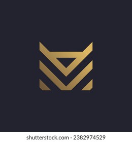Letter M design with creative modern element idea concept and icon