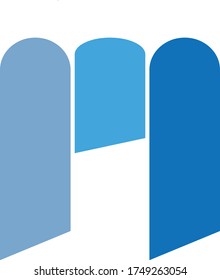 Material vectorial del logotipo de diseño de letra m