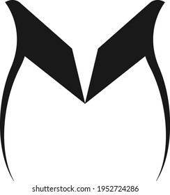 Material vectorial del logotipo de diseño de letra m
