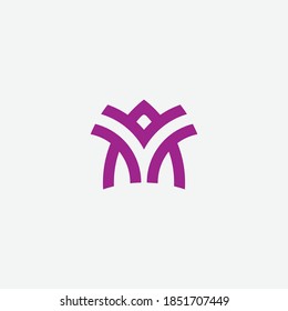letter M design template elements