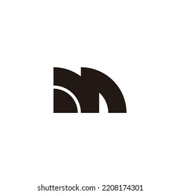 Letter m diamond geometric symbol simple logo vector