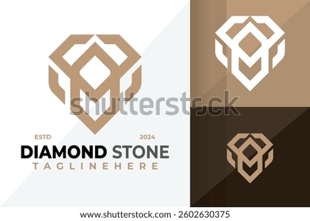 Letter M Diamond Stone Symbol Logo Icon Vector Design Illustration
