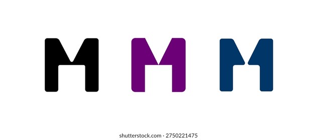 Letter M, digital alphabet font, for your logo design, vector illustration 10EPS