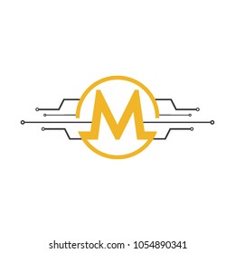 letter M digital logo
