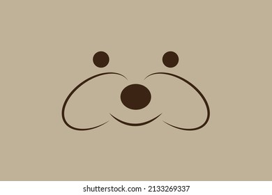Letter M Dog Face Logo