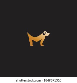 letter M dog logo vector design template download